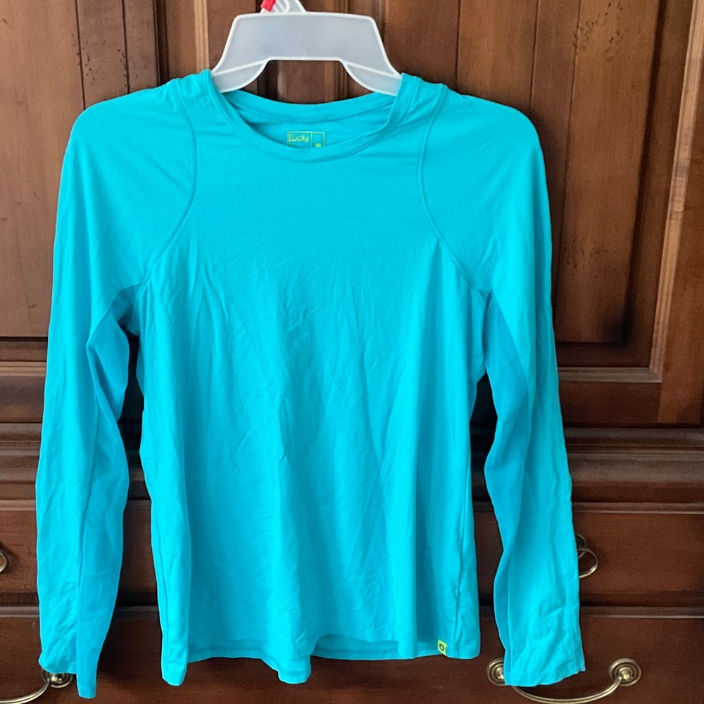 Turquoise Long Sleeve Shirt . lucky in Love M